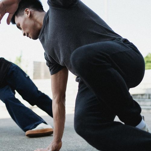 Abstract representation of energy flow and physical strength.